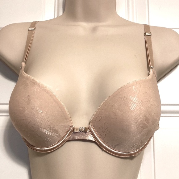 LILY OF FRANCE Padded Pushup Underwire Adjustable Straps & Back Dusty Rose 34A - Picture 2 of 13